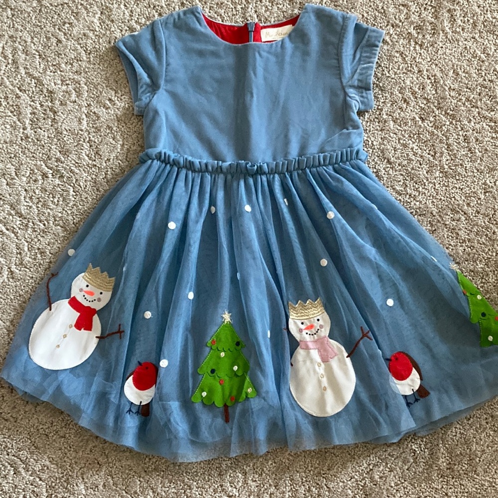 Adorable Mini Boden Christmas Dress